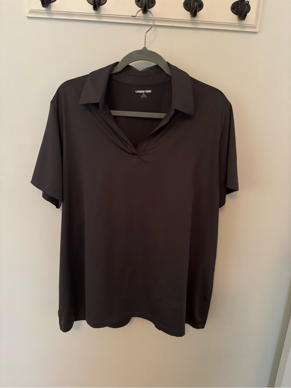 Lands' End Wome’s Gray Polo Shirt